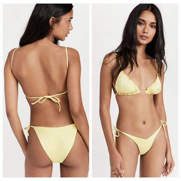 Peixoto Leah Triangle Bikini Top & Adore Tie Side Bottom - Picture 3 of 7